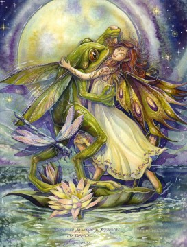 Other Animals Painting - frog water nymph theres always a reason to dance animal